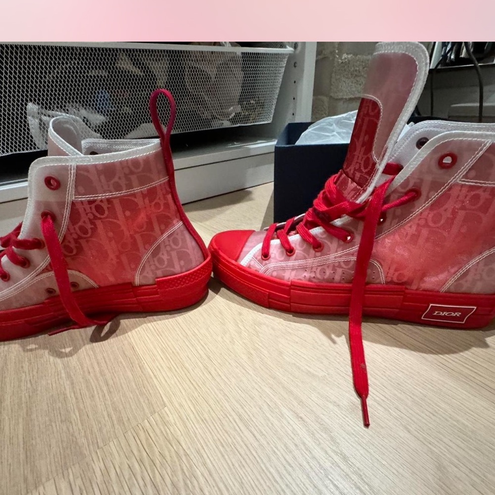 Dior b23 high red sneakers - Picture 7 of 8